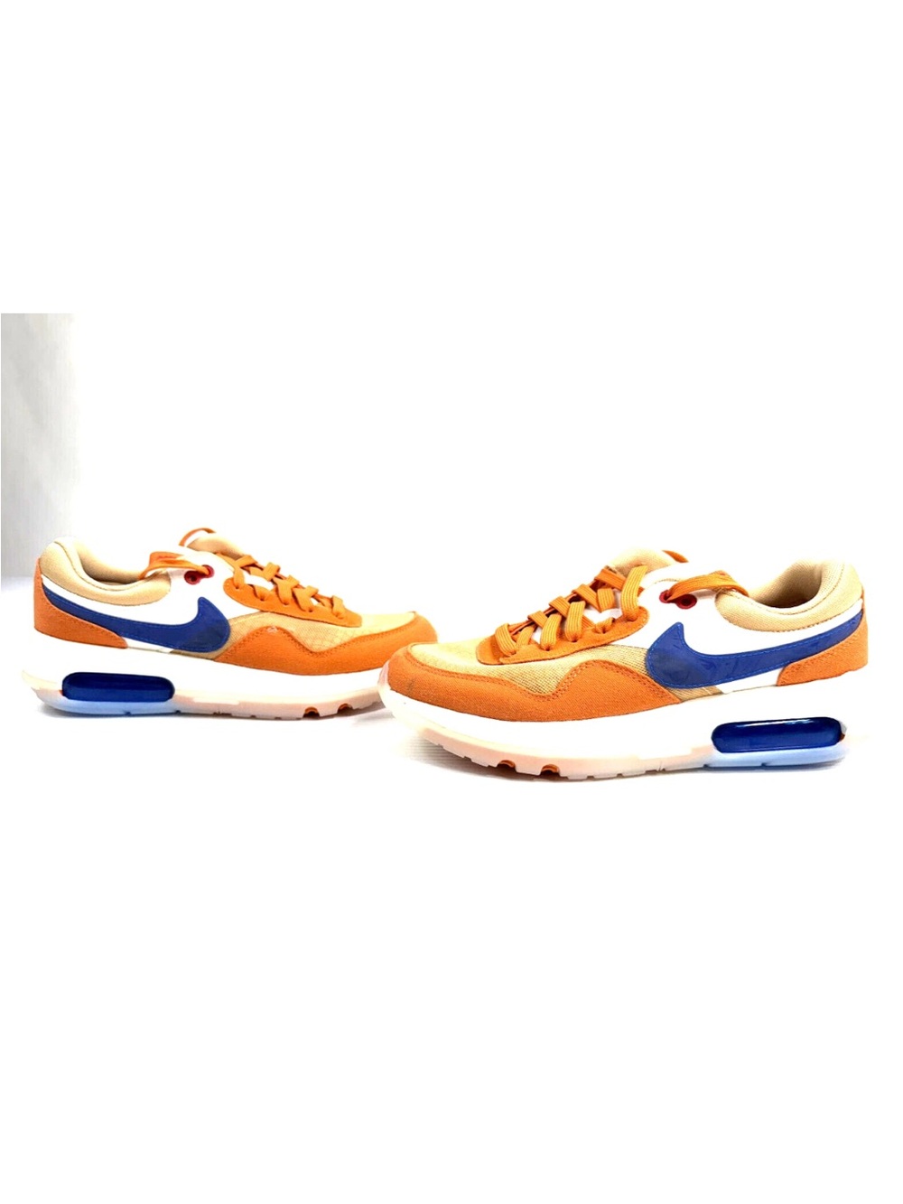 Nike Orange and Blue Women's Low-Top Sneakers